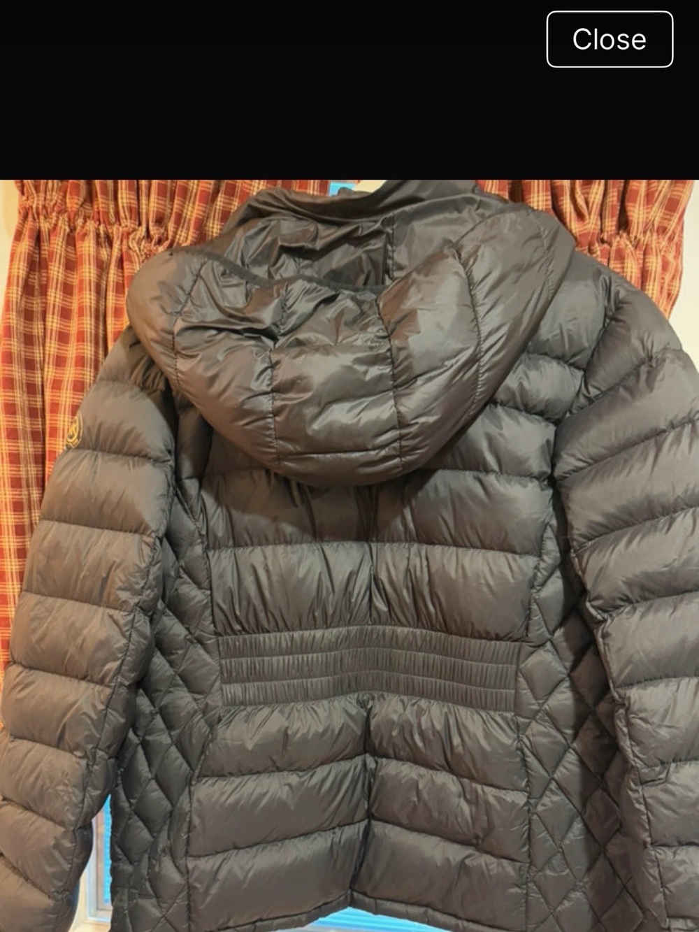 Michael Kors Black Puffer Jacket with Gold Trim - Picture 2 of 7